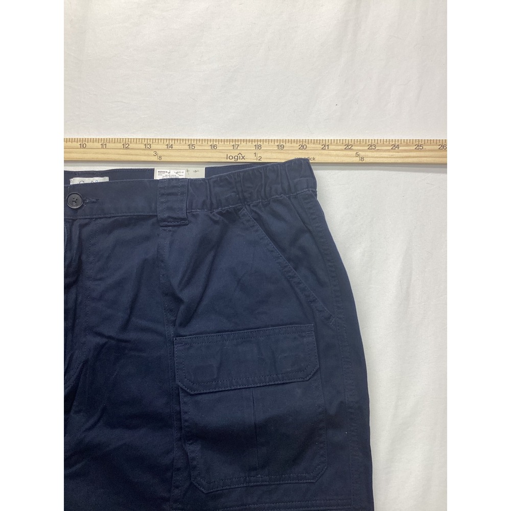 Croft & Barrow Mens Navy Blue Side Elastic Cargo Shorts Size 42 MC01X100RS NEW - Picture 5 of 6